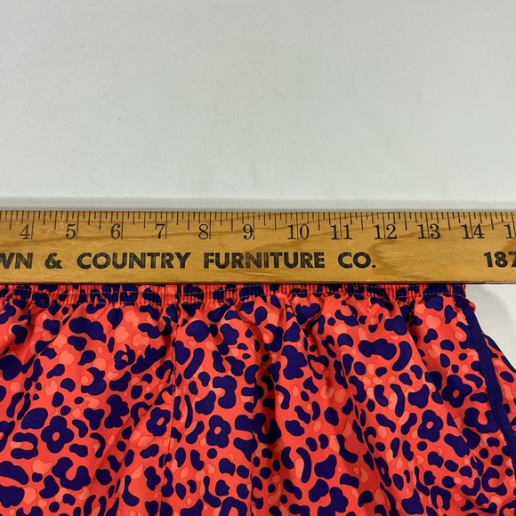 Nike Women's Leopard Print Athletic Shorts Sz S Orange and Navy PREOWNED - Picture 10 of 11